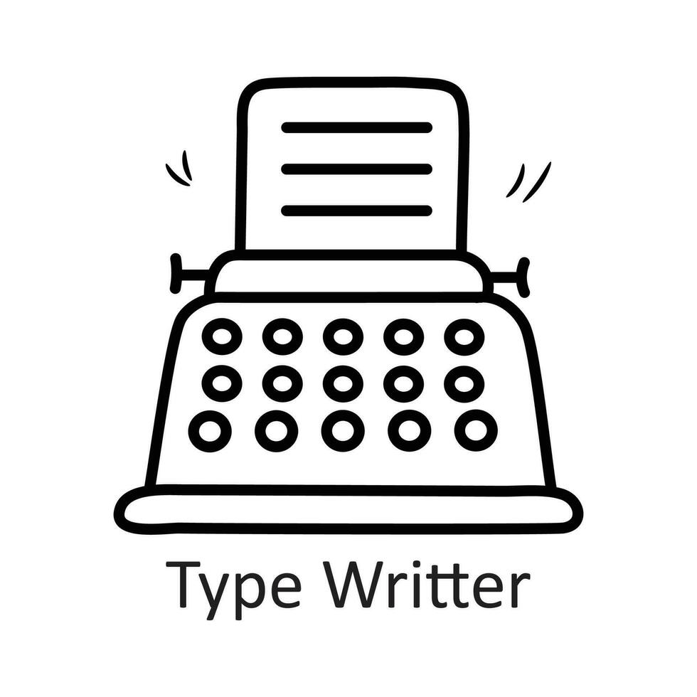 Art Schriftsteller Vektor Gliederung Symbol Design Illustration. Schreibwaren Symbol auf Weiß Hintergrund eps 10 Datei