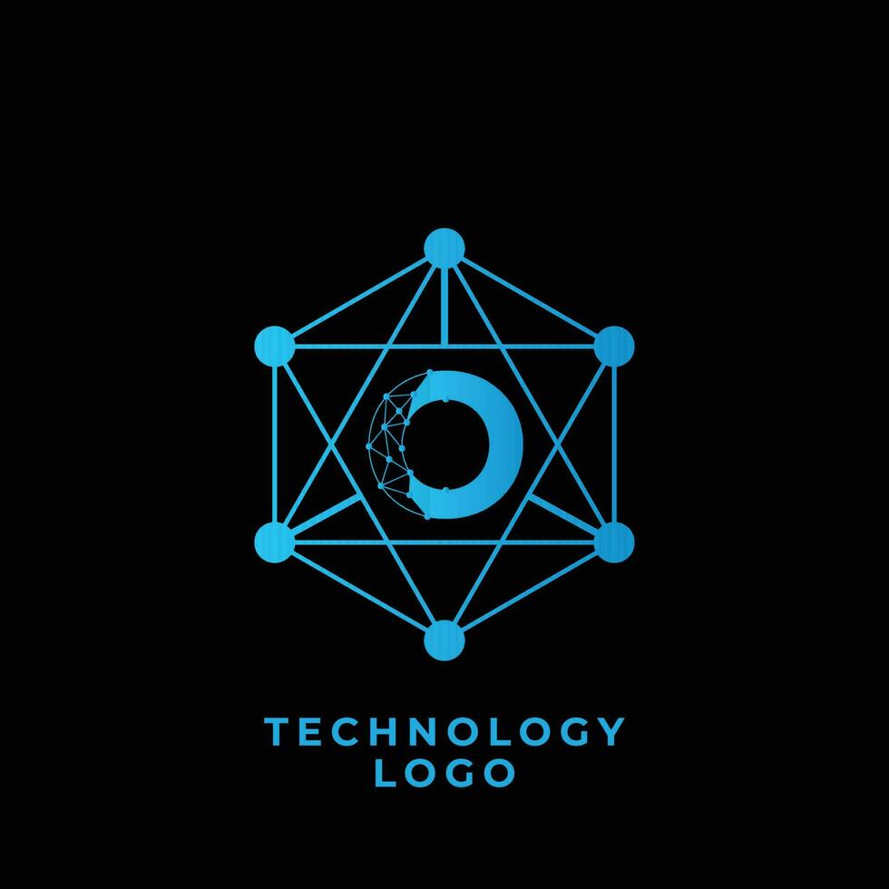 Technologie Ö Brief Logo vektor