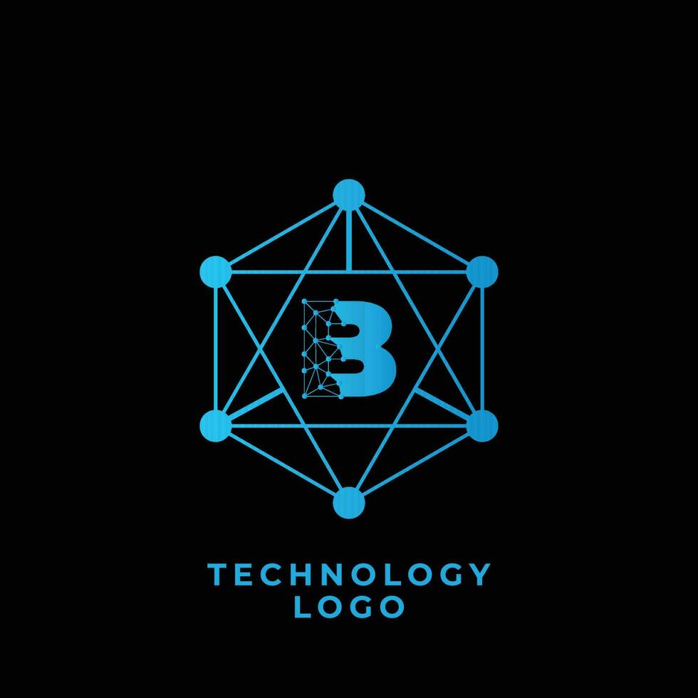 Technologie b Brief Logo vektor