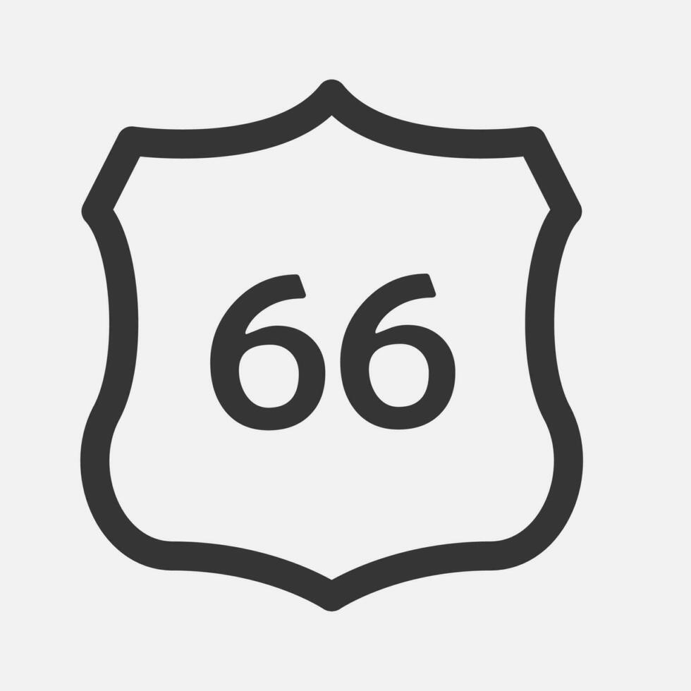 oss 66 motorväg väg. resa information tecken. mellanstatlig motorväg sköldar Begagnade i de oss. vektor illustration