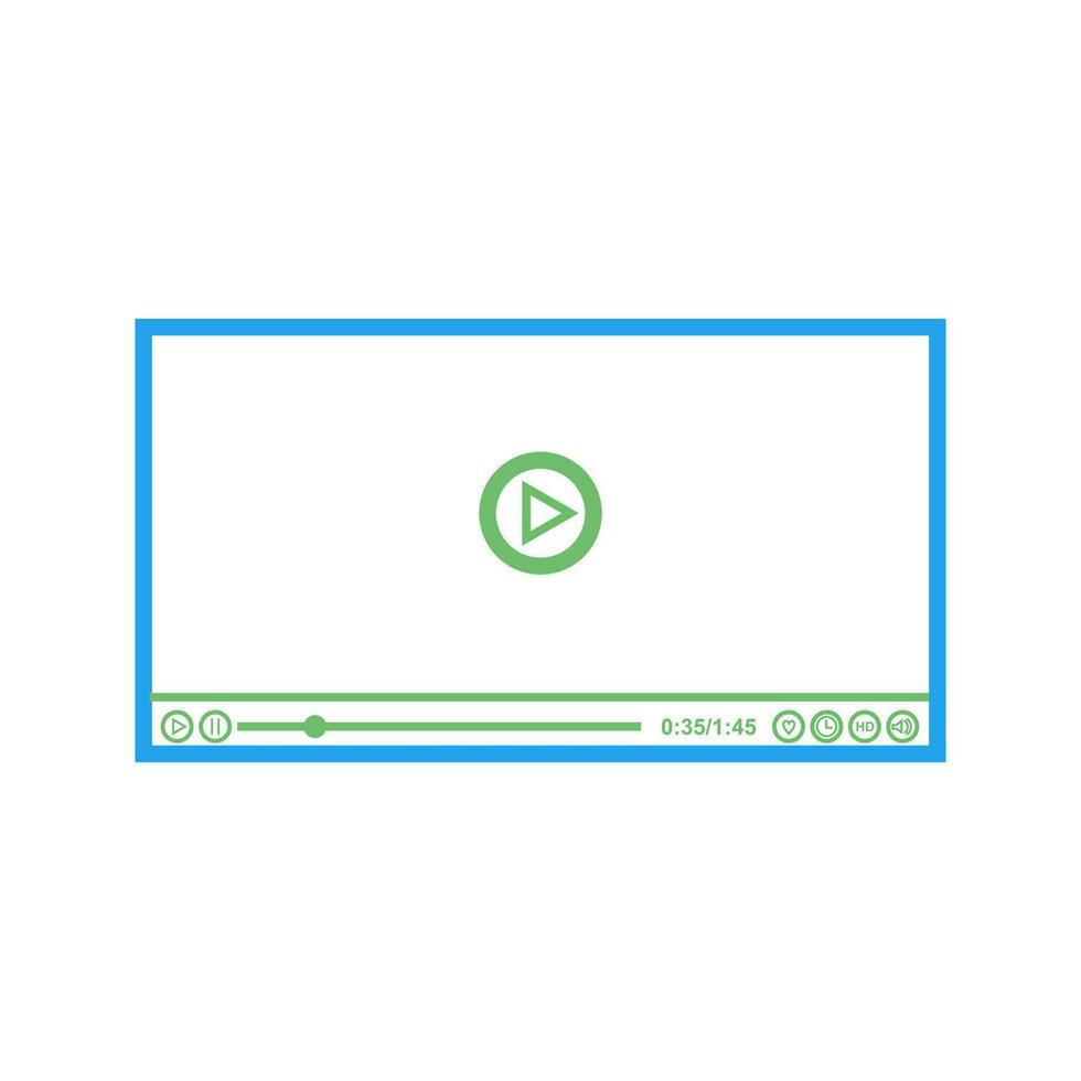 Video-Player-Vektorsymbol vektor