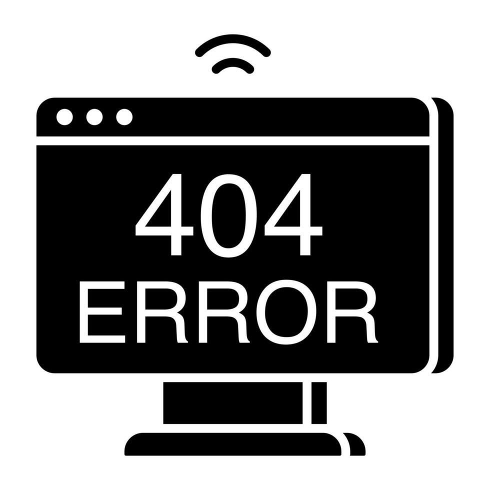 en kreativ design vektor av fel 404