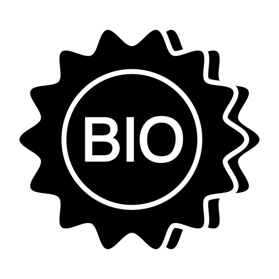redigerbar design ikon av bio tecken vektor