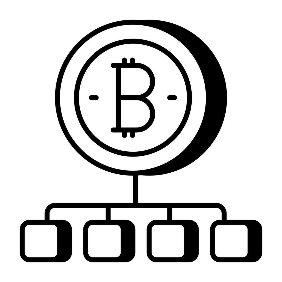 en ikondesign av bitcoin vektor