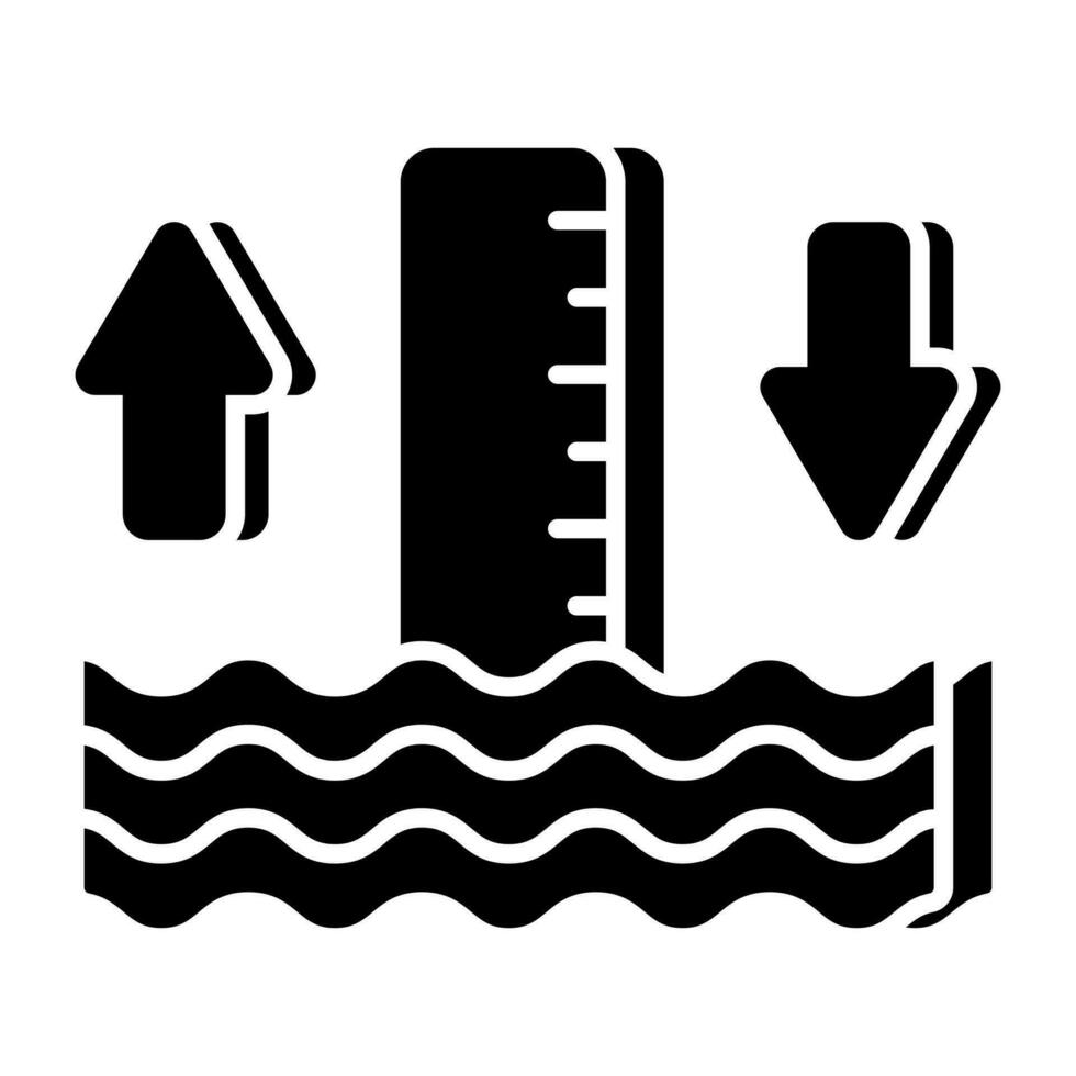 modern Design Symbol von Wasser Niveau Messung vektor