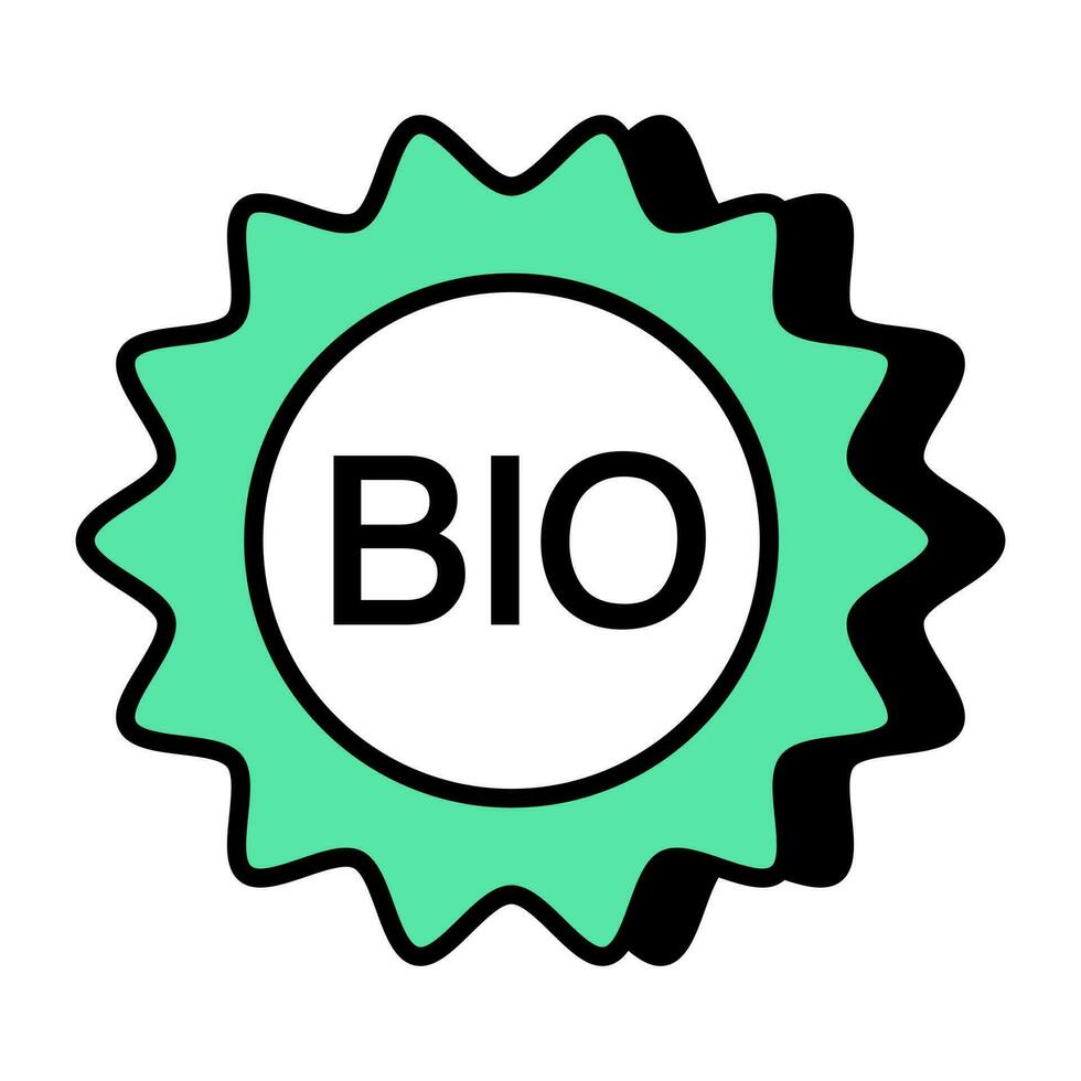 redigerbar design ikon av bio tecken vektor