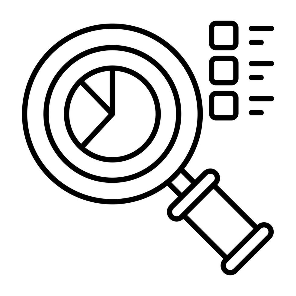 ein einzigartig Design Symbol von Suche Daten vektor