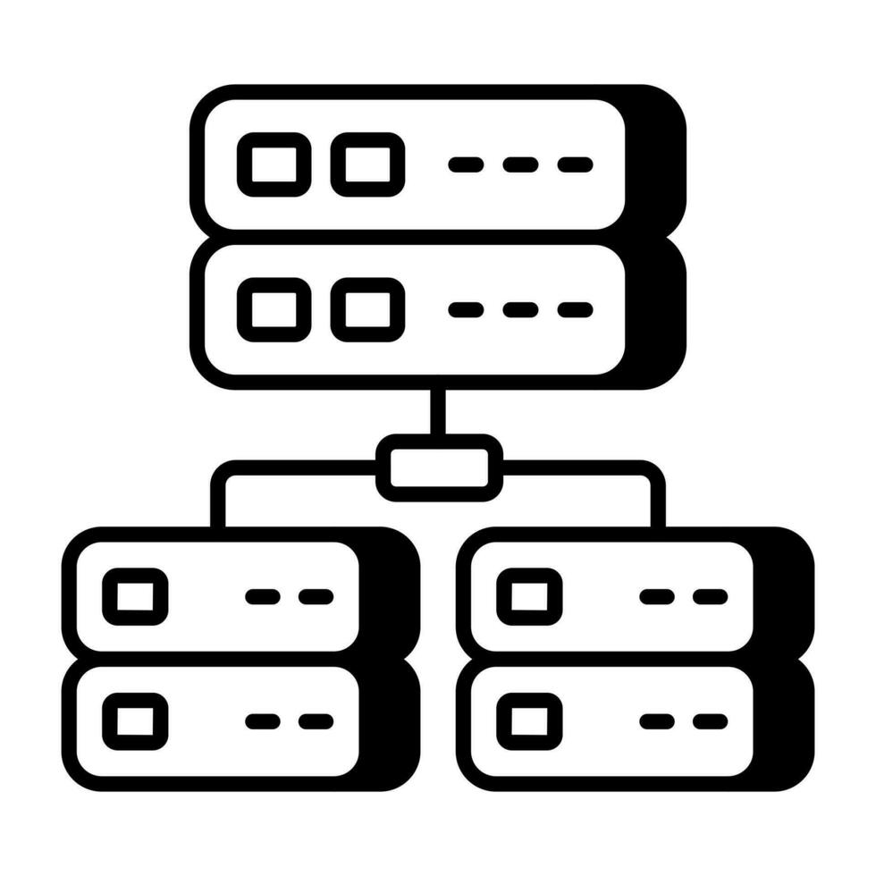 ett ikon design av server nätverk vektor