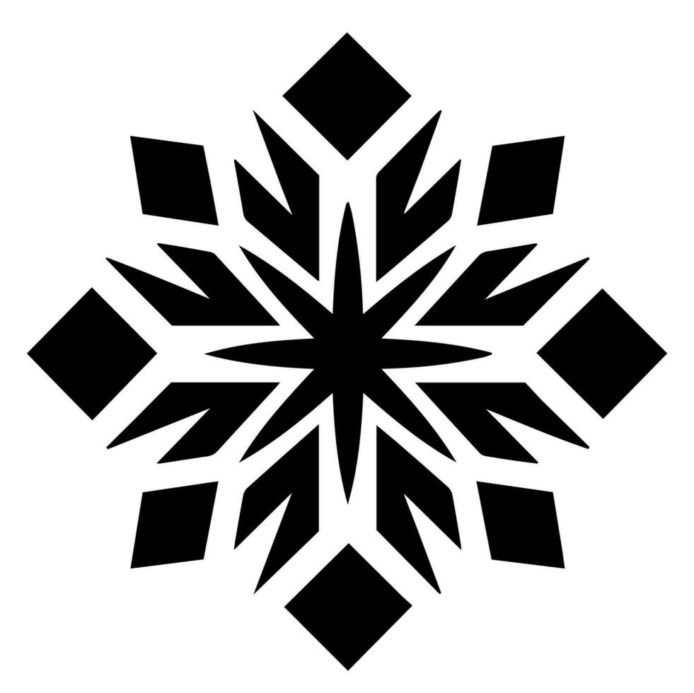 Schneeflocke Vektor Symbol Weihnachten Dezember Dekoration