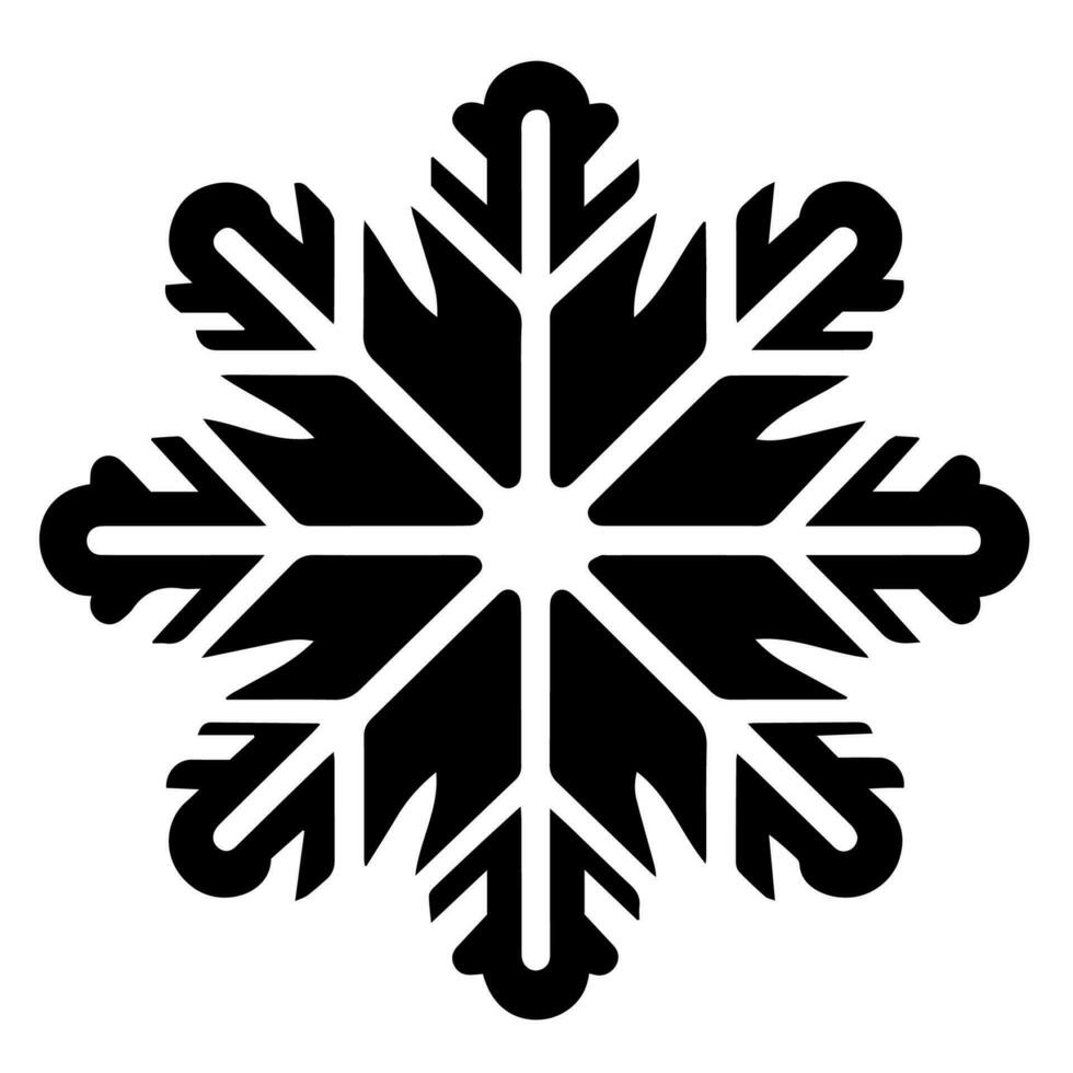 Schneeflocke Vektor Symbol Weihnachten Dezember Dekoration