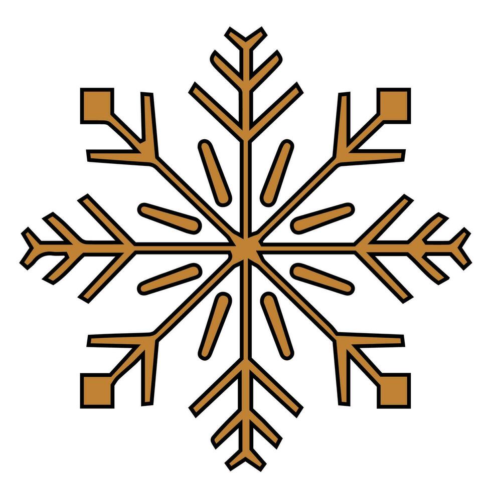 isoliert Schneeflocke Vektor Symbol Winter schmücken Ornament