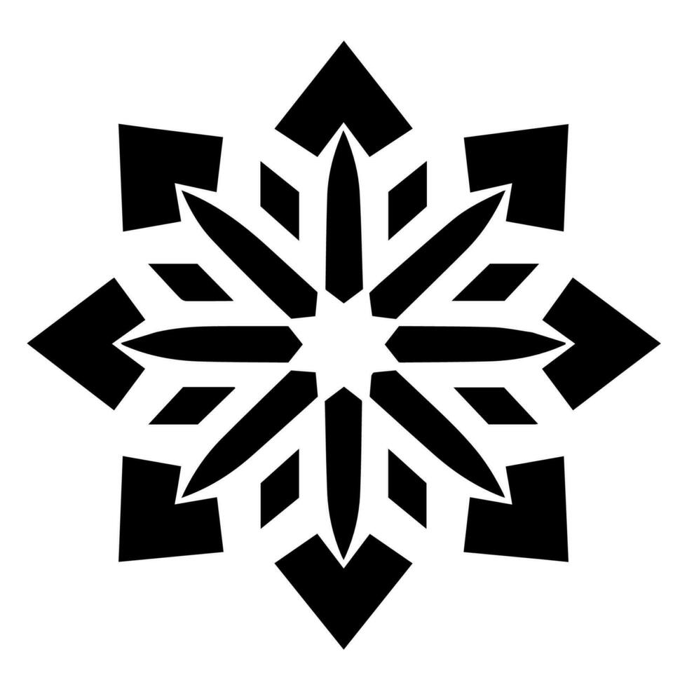 Schneeflocke Vektor Symbol Weihnachten Dezember Dekoration