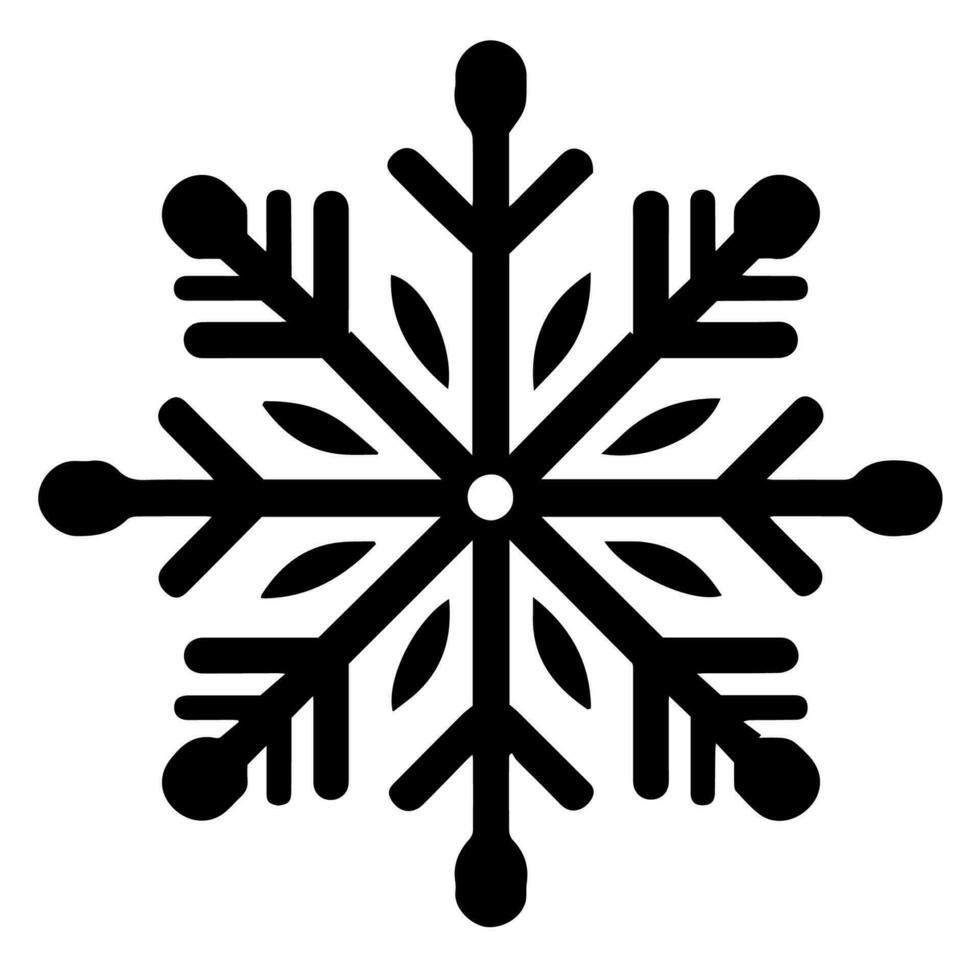 Schneeflocke Vektor Symbol Weihnachten Dezember Dekoration
