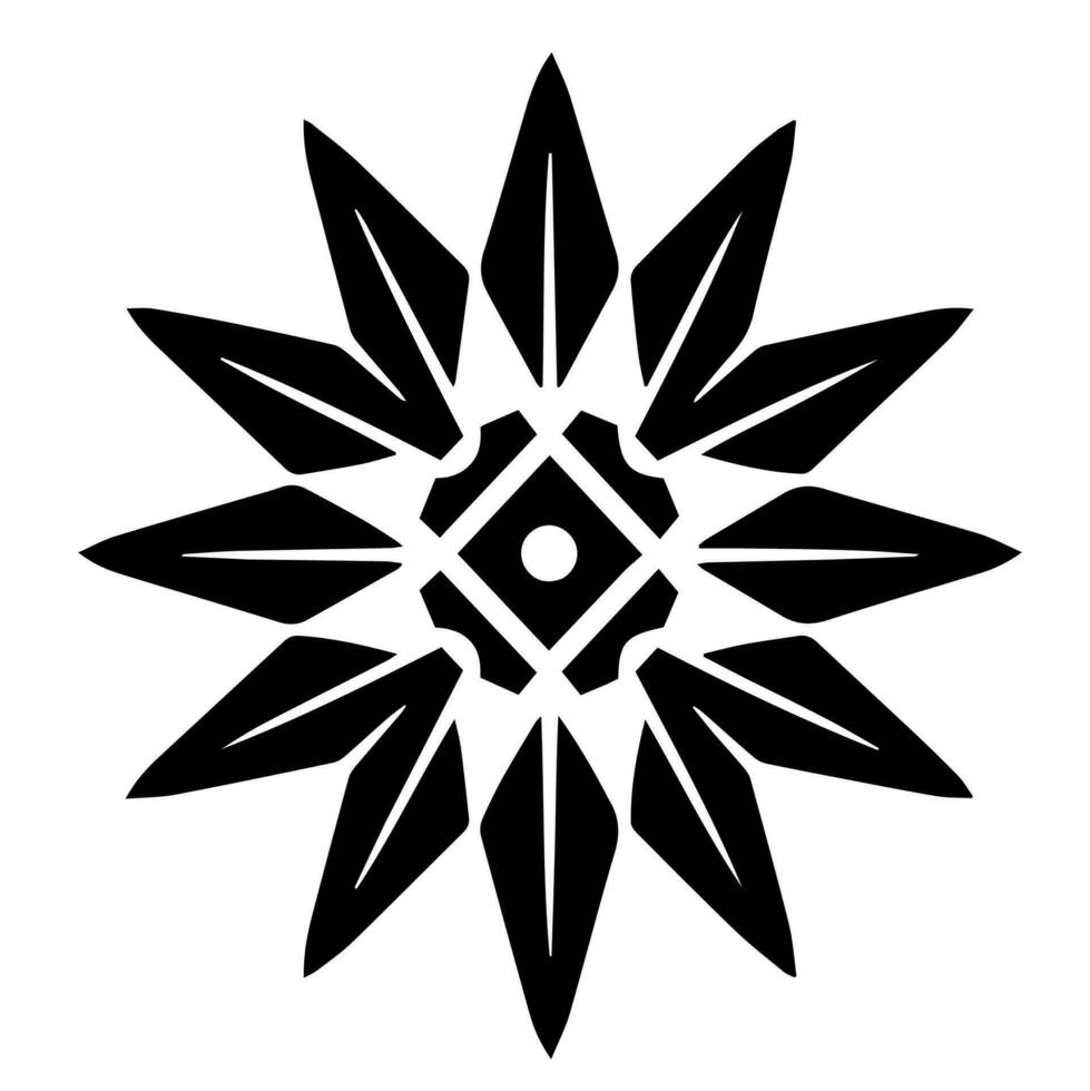 Schneeflocke Vektor Symbol Weihnachten Dezember Dekoration