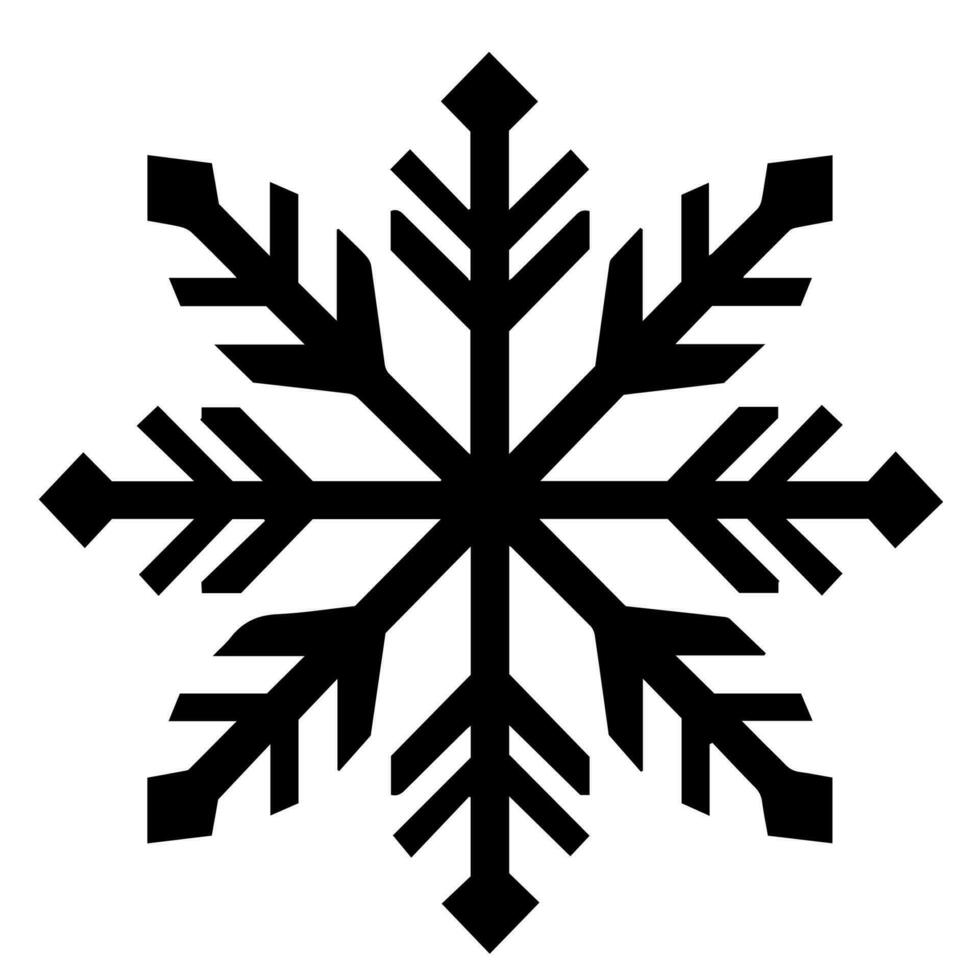 Schneeflocke Vektor Symbol Weihnachten Dezember Dekoration