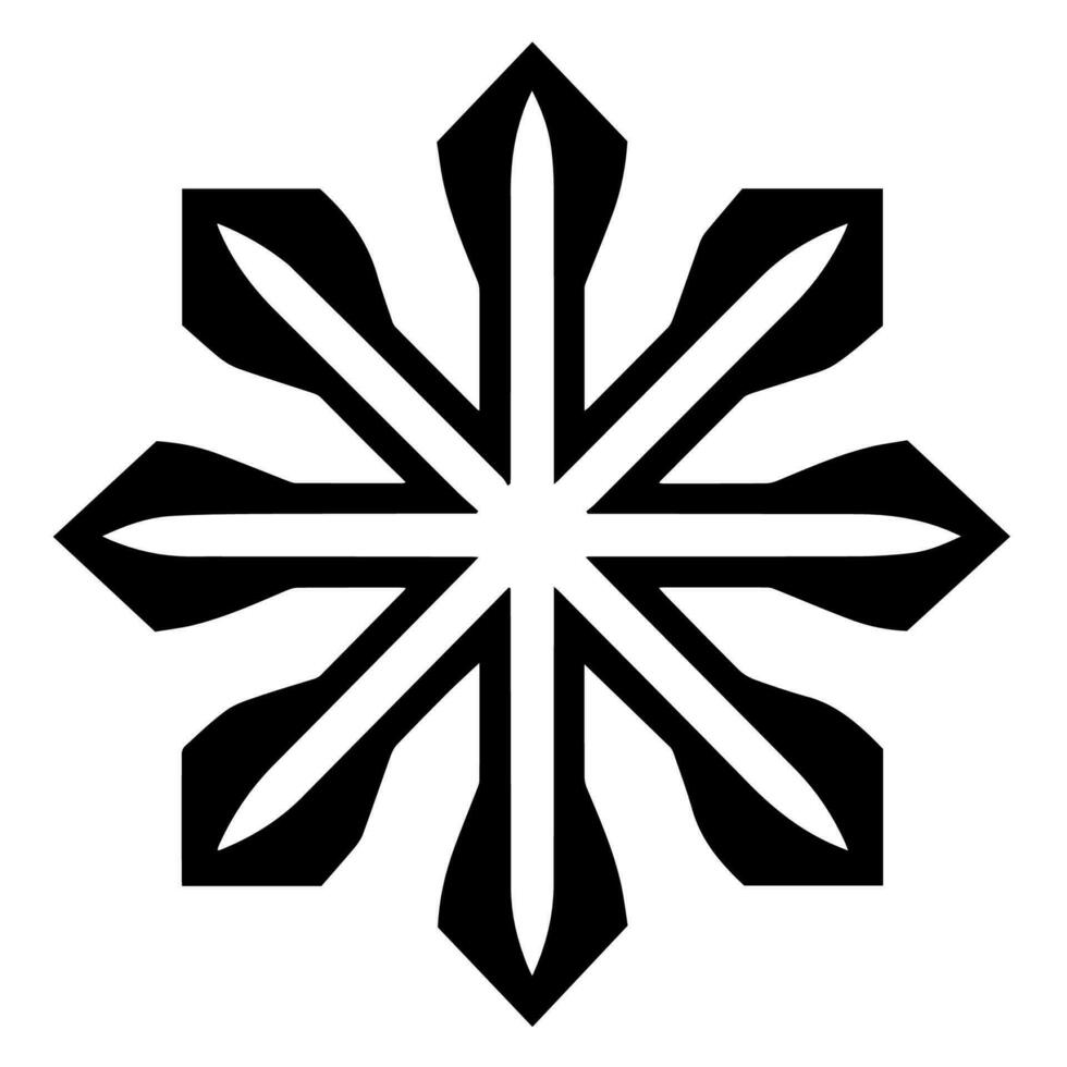 Schneeflocke Vektor Symbol Weihnachten Dezember Dekoration