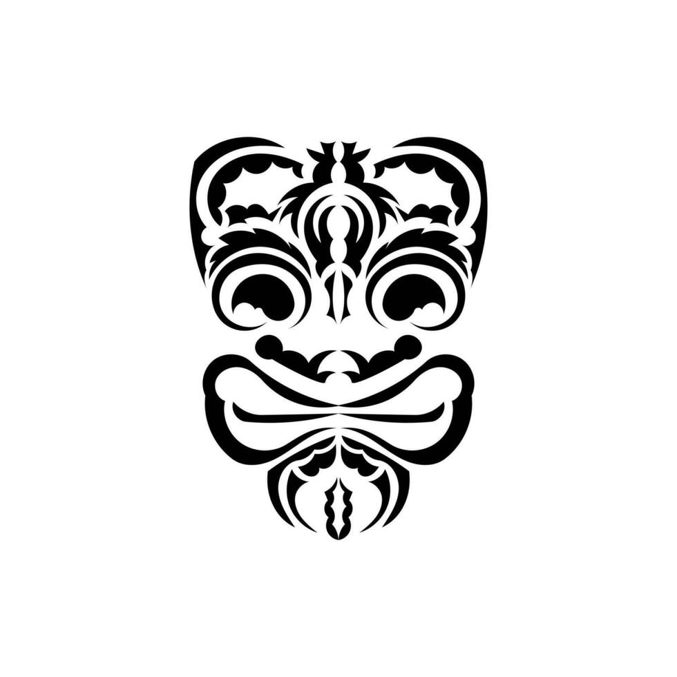 mönster mask. traditionell totem symbol. hawaiian stil. vektor över vit bakgrund.