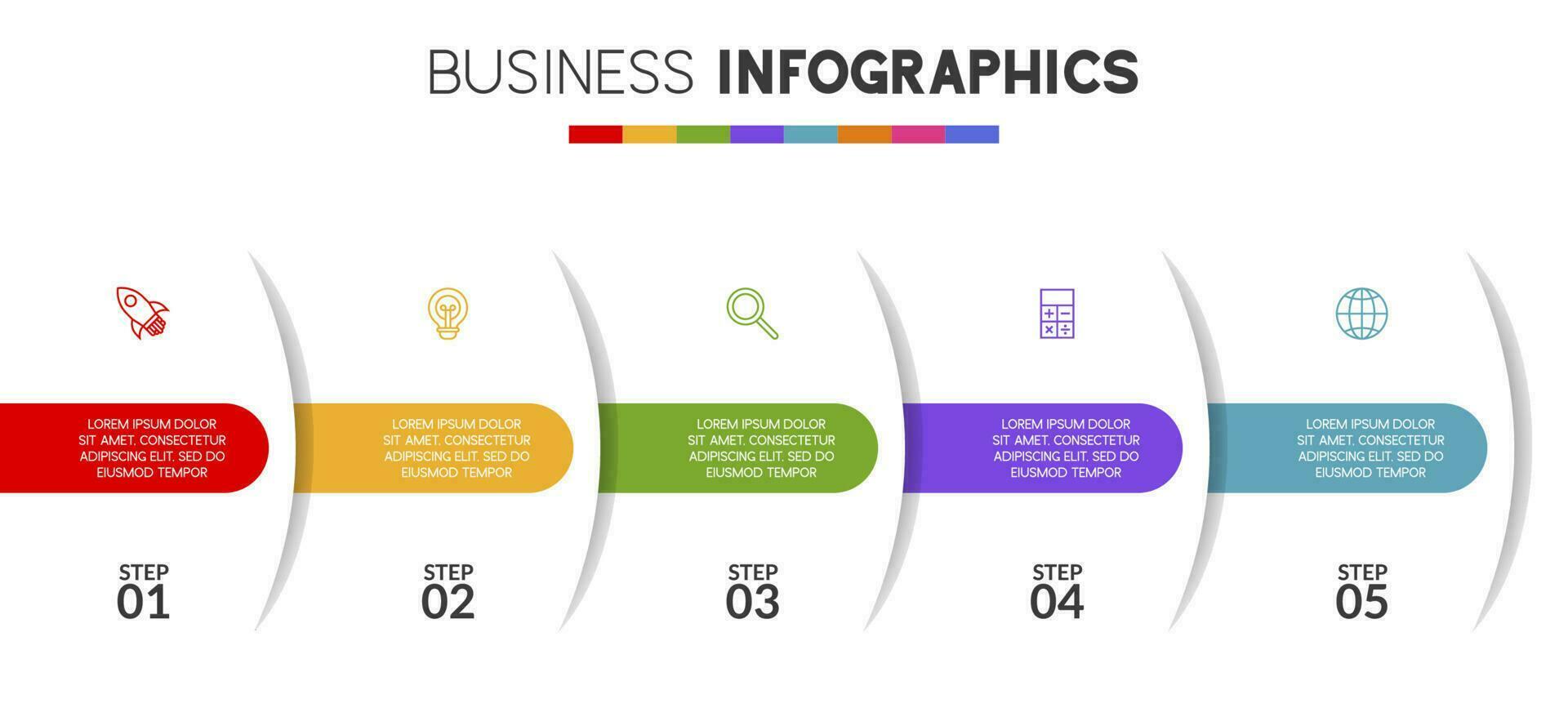 Infografiken Design Vorlage und Symbole mit 5 Optionen oder 5 Schritte vektor