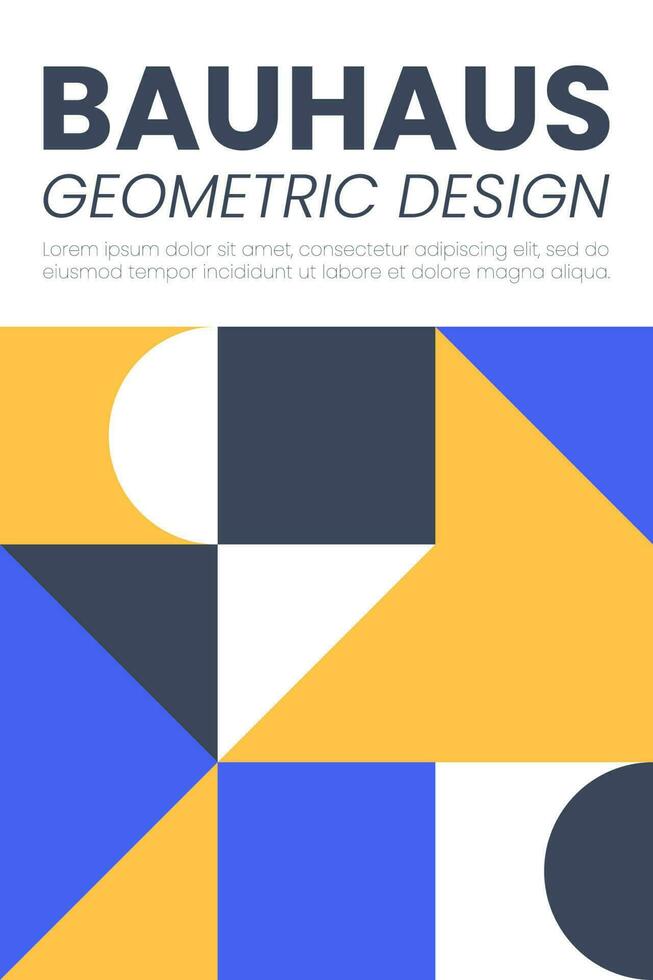 abstrakt bauhaus element former för använda sig av som baner omslag eller affisch vektor