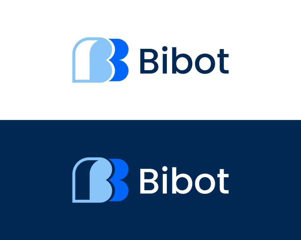 modern minimalistisch bb Logo, Farbe Brief b Logo Design vektor