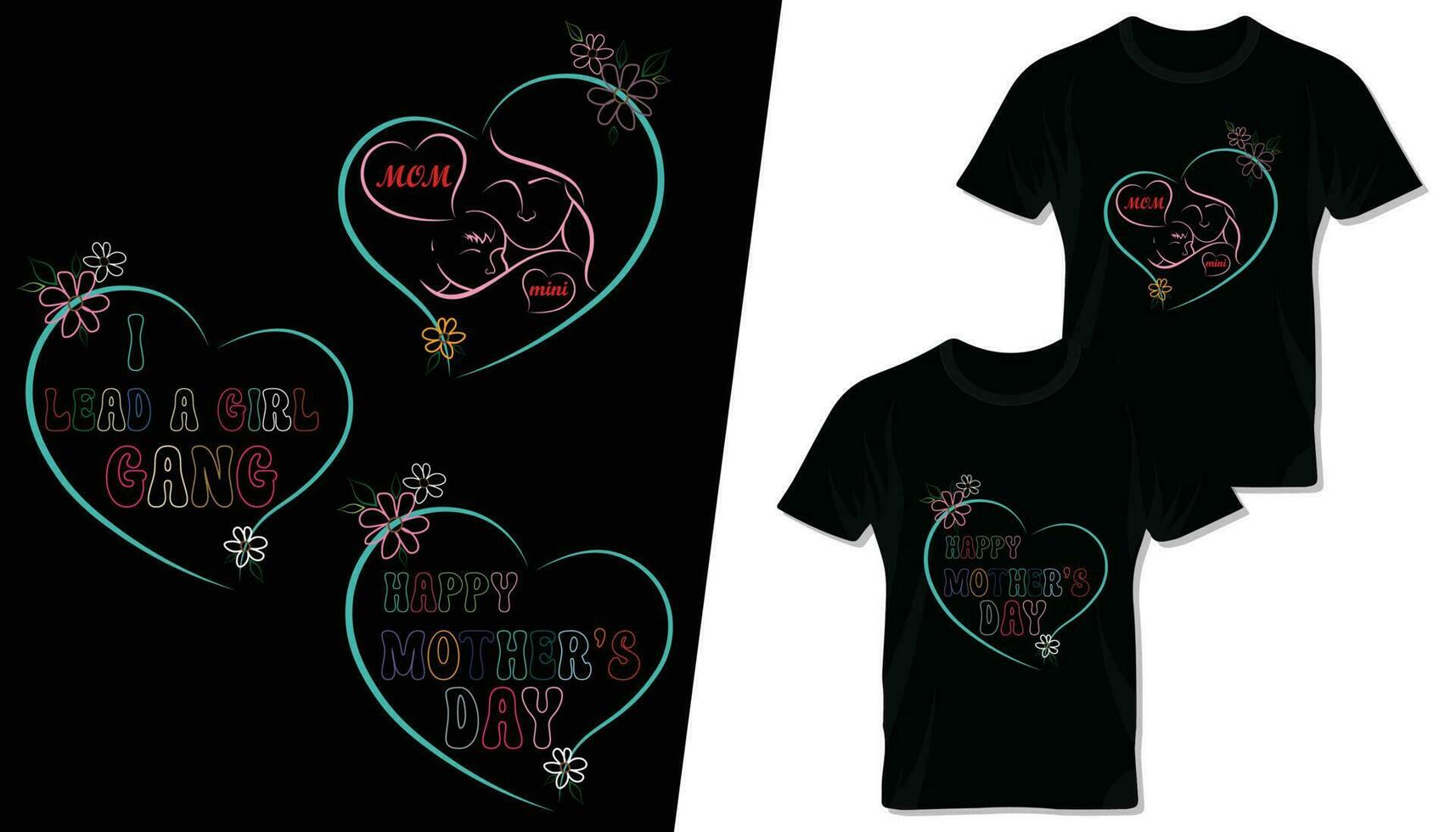 glücklich Mutter Tag Typografie Vektor Tee Shirt, Beschriftung und Vorlage Design zum Mama und Kinder. Design mit Zitat zum drucken T-Shirt, Beschriftung, Poster, Etikett, Geschenk, Karte usw.