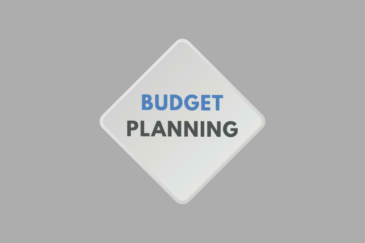 Budget Planung Text Taste. Budget Planung Zeichen Symbol Etikette Aufkleber Netz Tasten vektor