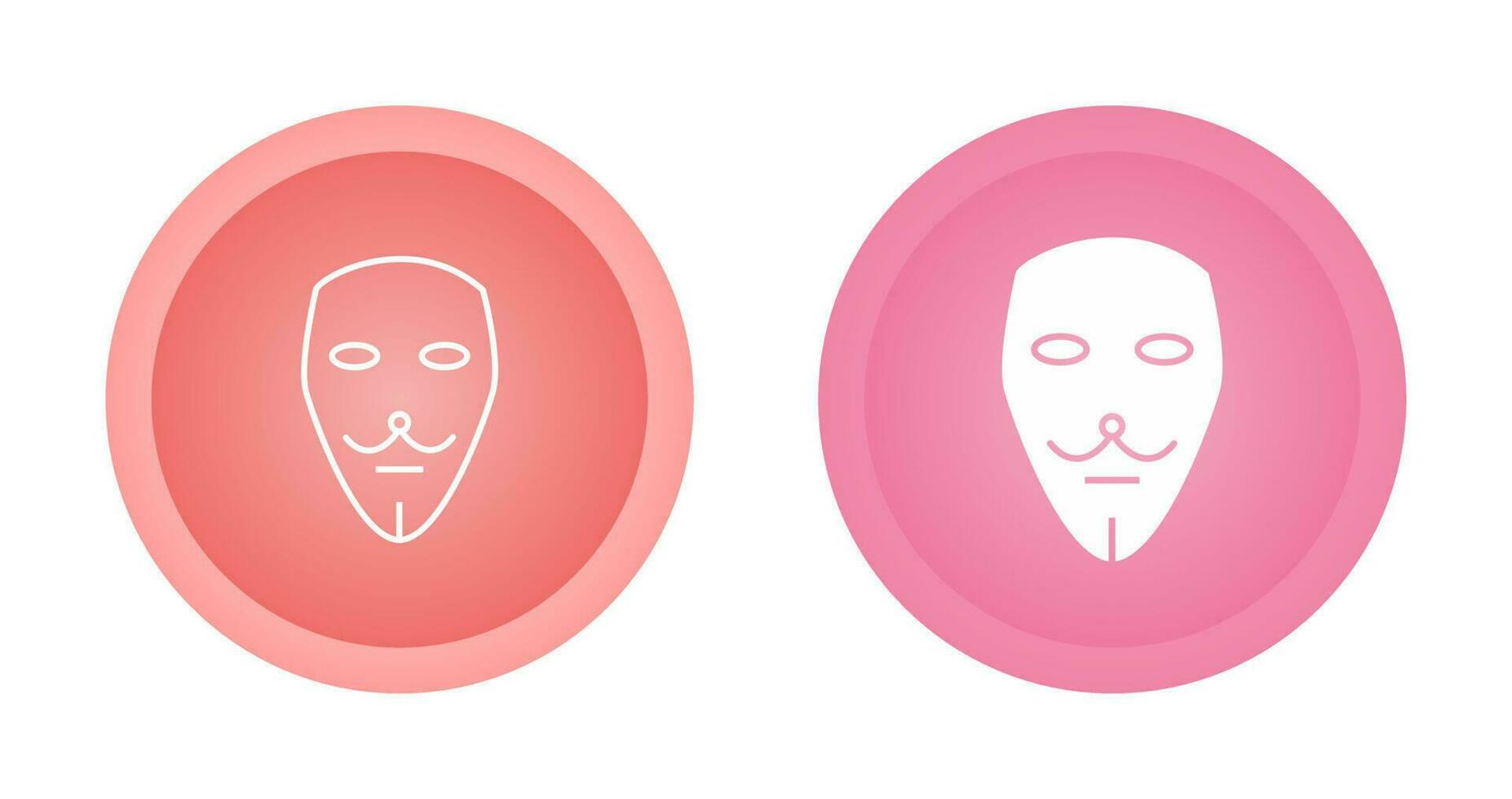 två masker vektor ikon