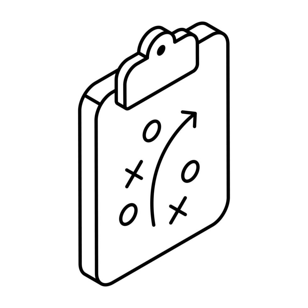 en linjär design ikon av knep vektor