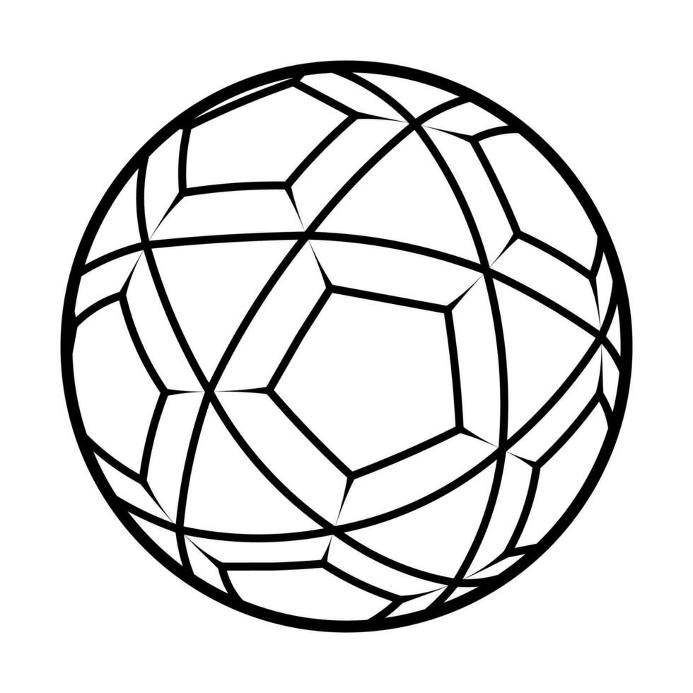 Fußball Ball oder Fußball eben Vektor Symbol zum Sport