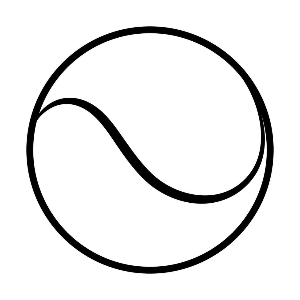 Tennis Ball. schwarz Symbol. Vektor Illustration isoliert