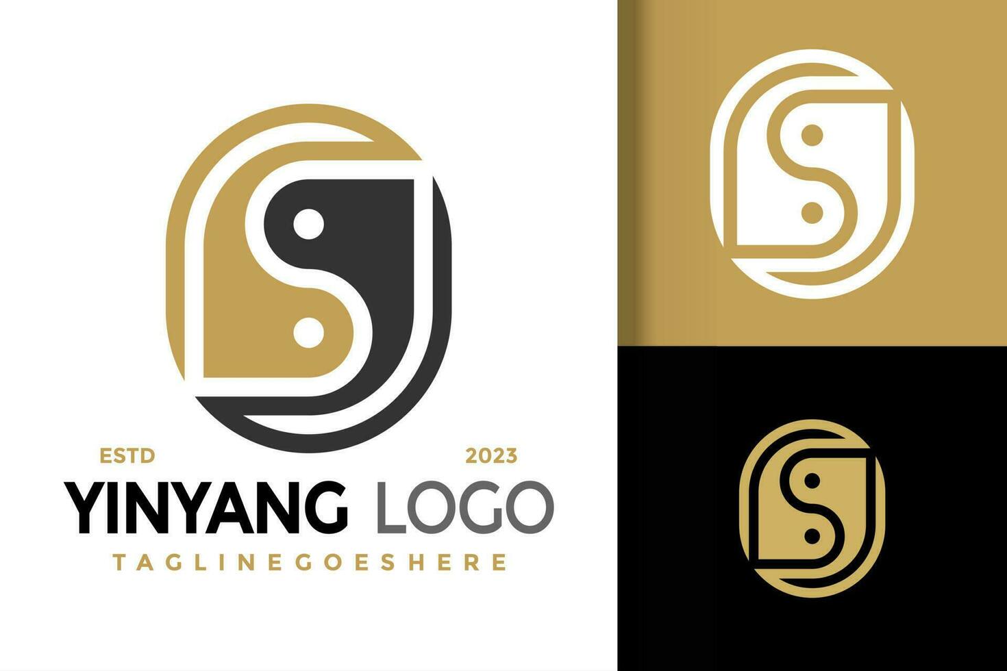 Brief s Yin-Yang Logo Vektor Symbol Illustration