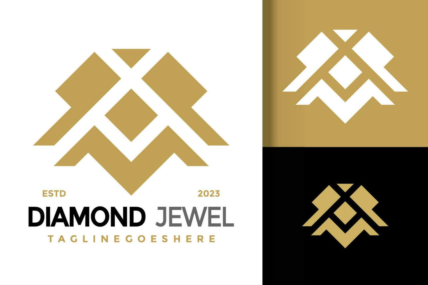 Brief ein Diamant Juwel Logo Vektor Symbol Illustration