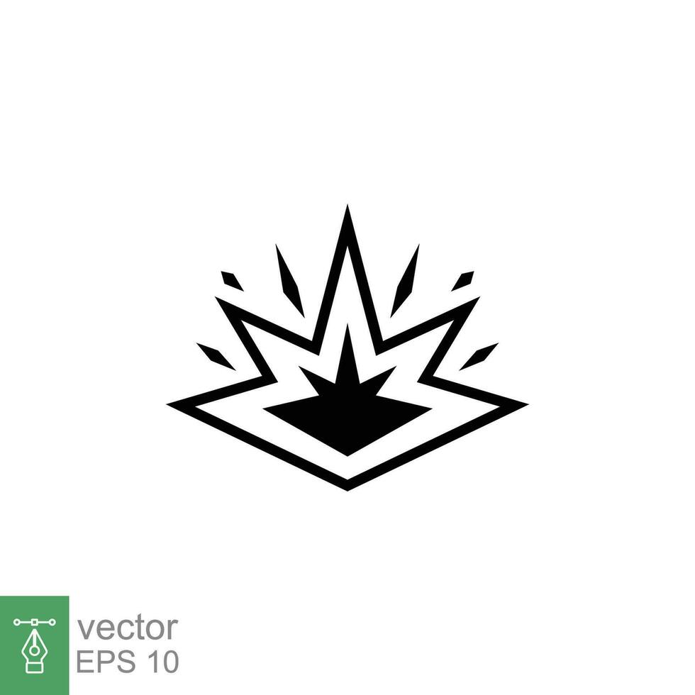 Explosion Symbol. einfach Gliederung Stil. sprengen, Dynamit, Feuer, Funke, Abriss, explosiv Konzept. Linie Symbol. Vektor Symbol Illustration isoliert auf Weiß Hintergrund. eps 10.