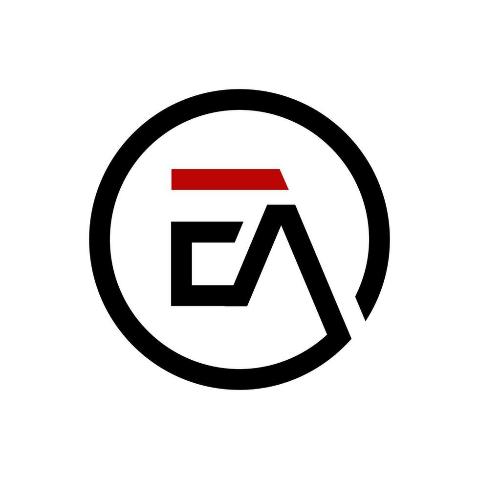 ea monogram logotyp vektor design illustration
