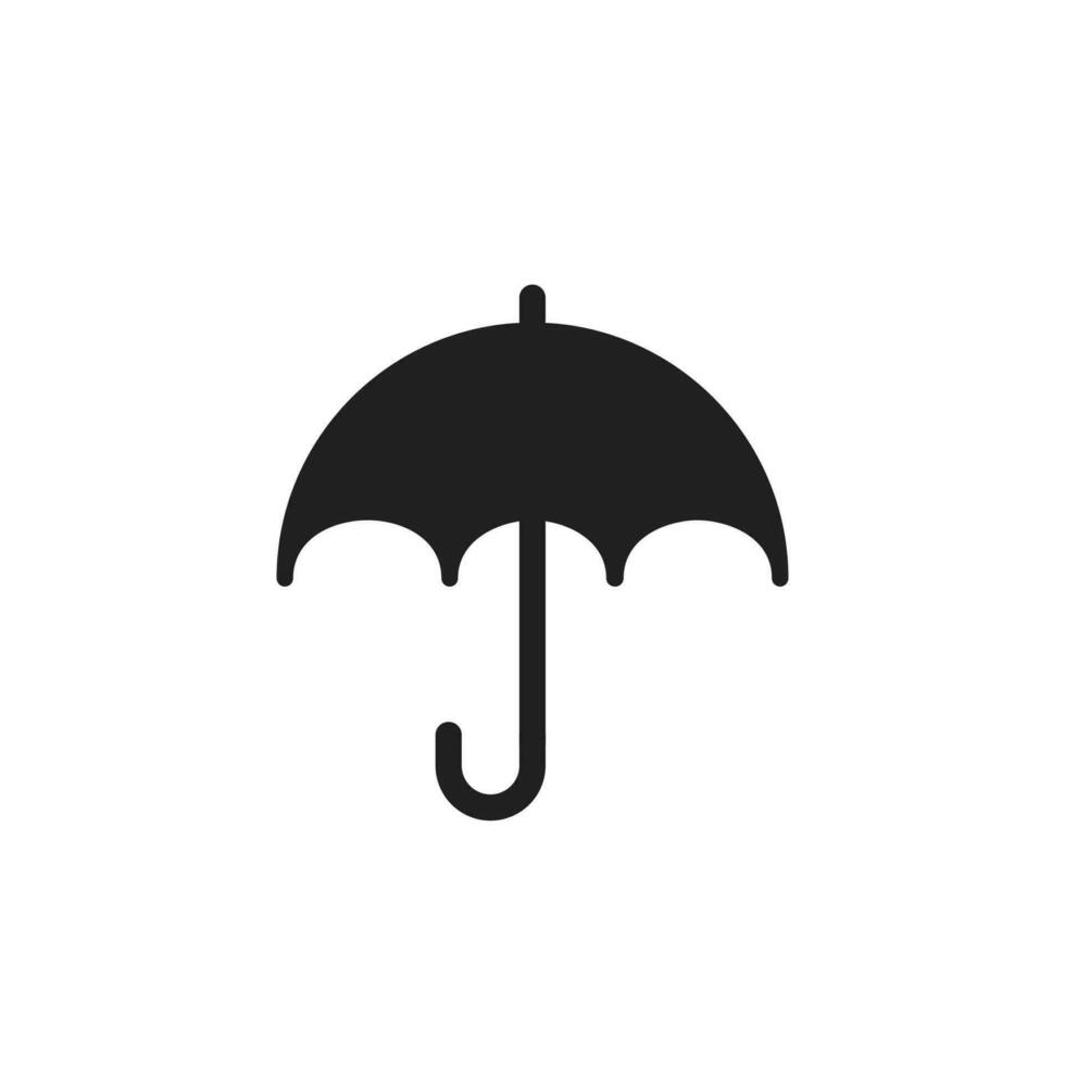 Regenschirm Symbol im eben Stil. Regen Schutz Vektor Illustration auf Weiß isoliert Hintergrund. Regenschirm Geschäft Konzept.