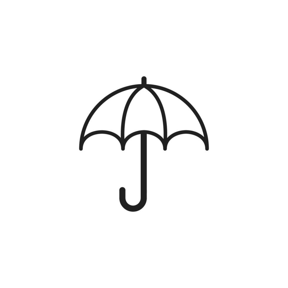 Regenschirm Symbol im eben Stil. Regen Schutz Vektor Illustration auf Weiß isoliert Hintergrund. Regenschirm Geschäft Konzept.