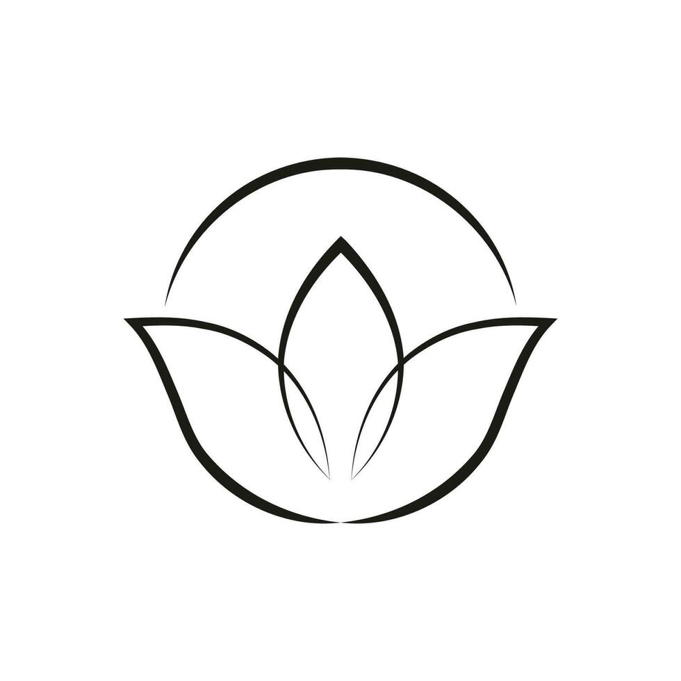 lotus ikon, logotyp design illustration vektor