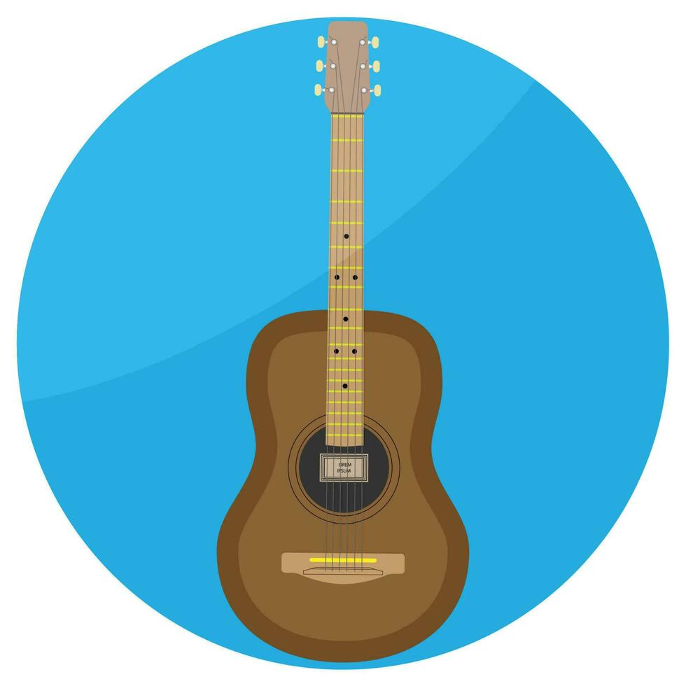 eben Symbol akustisch Gitarre Vektor. akustisch Gitarre isoliert, klassisch Gitarre Illustration vektor