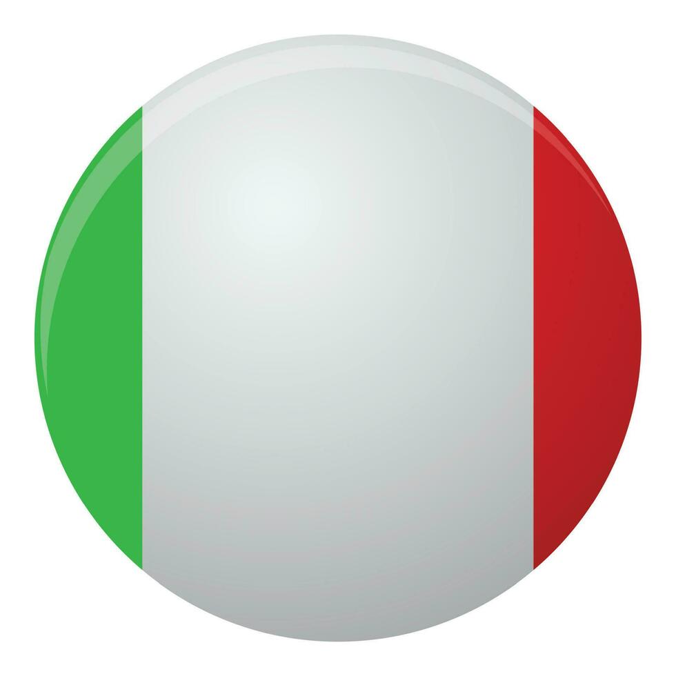 Italien flagga ikon platt. Land Italien flagga illustration och nationell italiensk element vektor