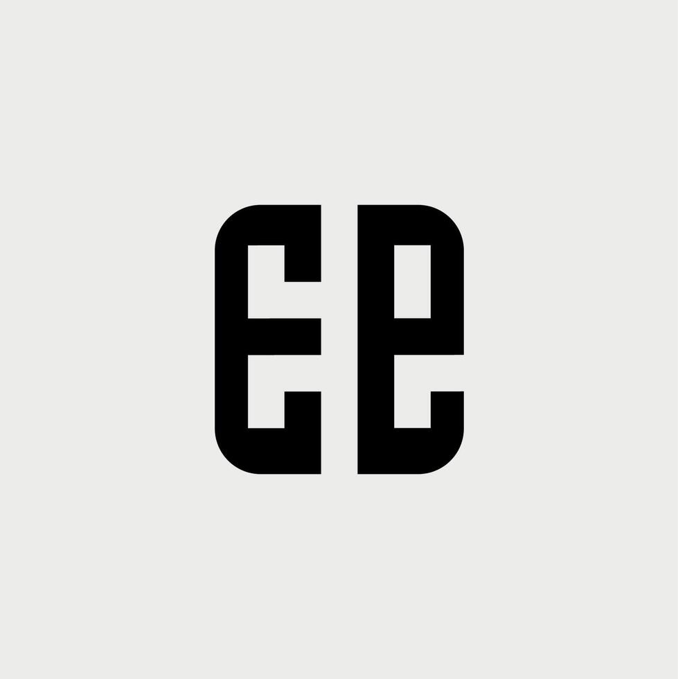 ee Monogramm Logo mit gestalten Stil Design Vorlage vektor