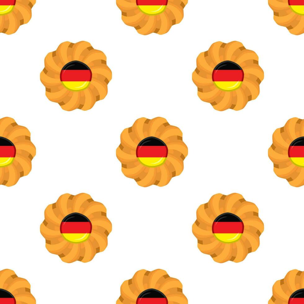 Muster Plätzchen mit Flagge Land Deutschland im lecker Keks vektor
