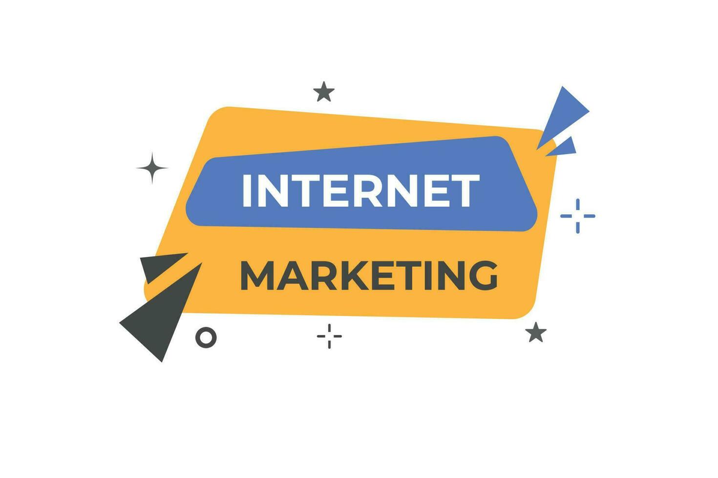 Internet Marketing Taste. Rede Blase, Banner Etikette Internet Marketing vektor