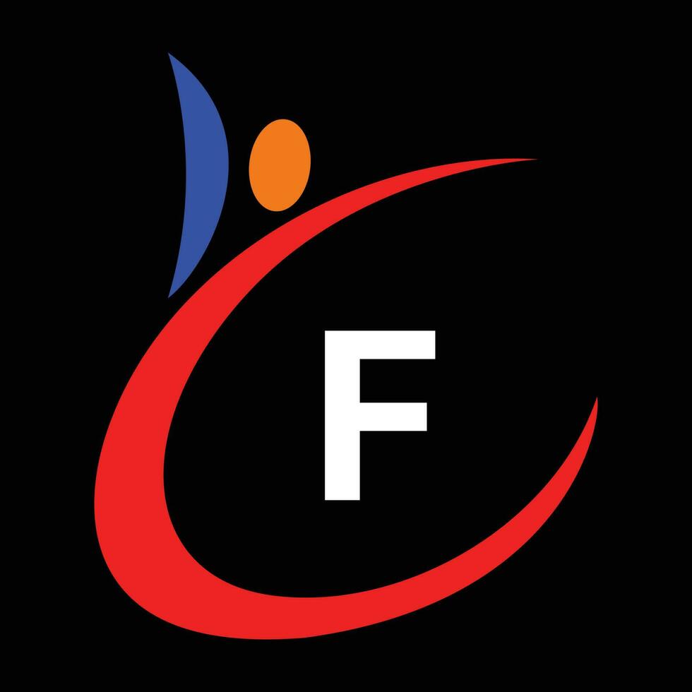 medizinisch Logo Brief f vektor
