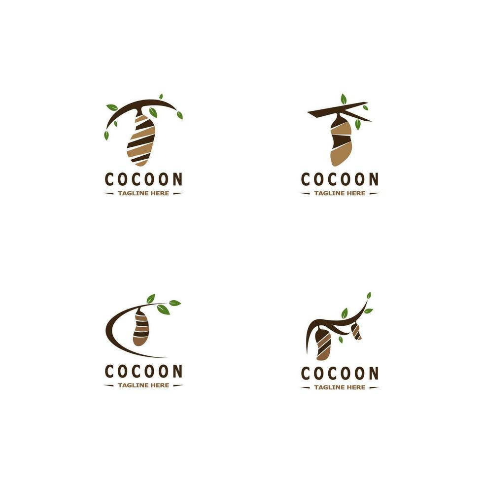 cocoon logo vektor illustration formgivningsmall