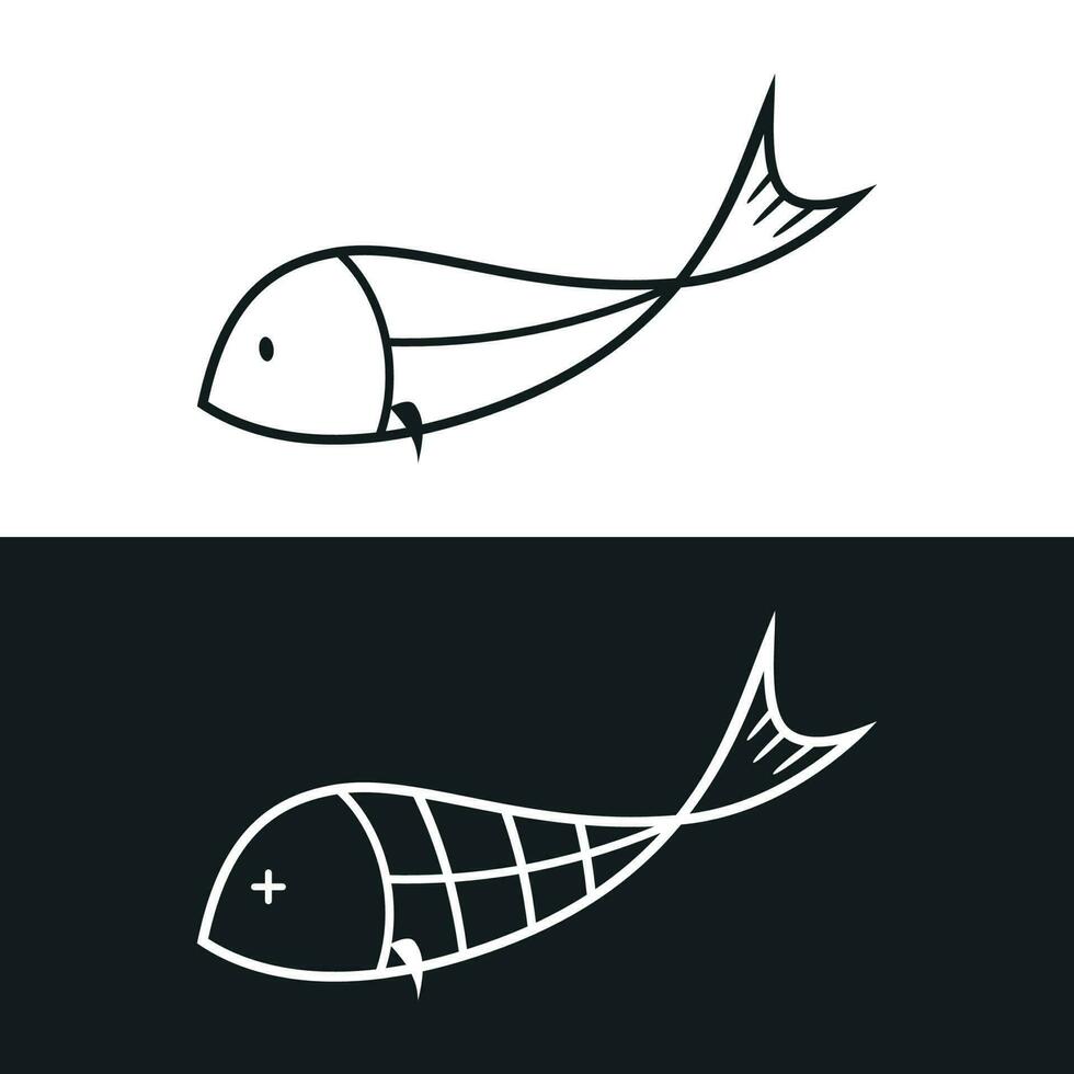 Fisch Symbol Logo vektor