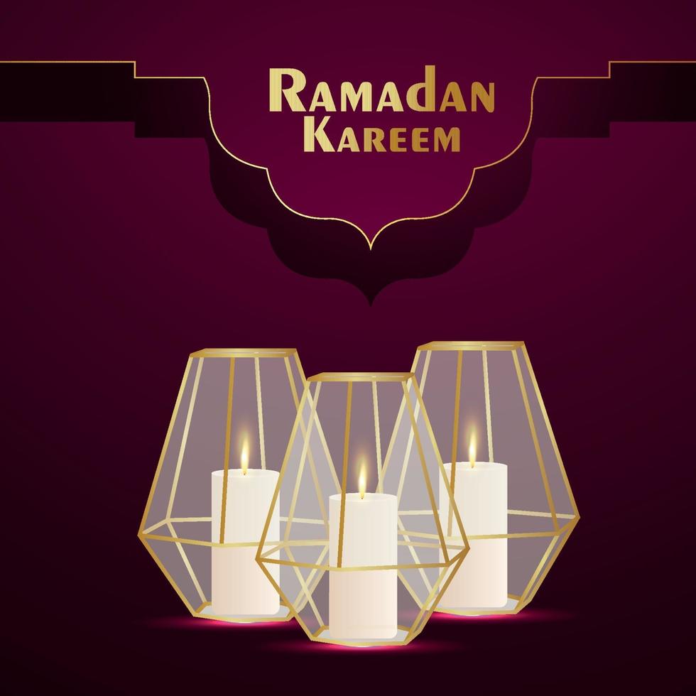 Kristall Rakhi für Ramadan Kareem Einladung Grußkarte auf kreativem Hintergrund vektor