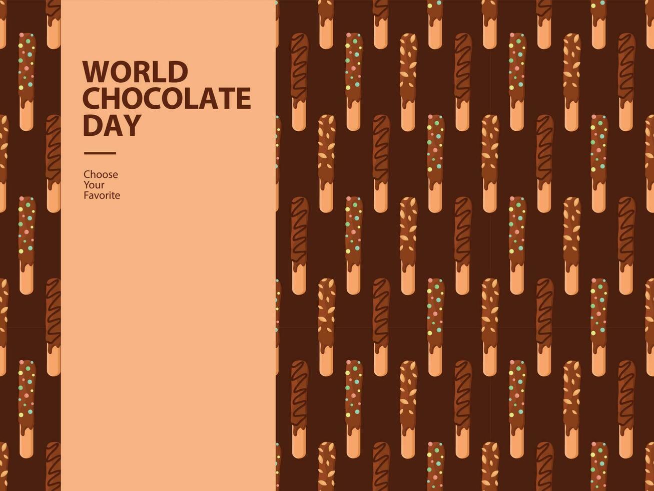 Welt Schokolade Tag Veranstaltung Muster Hintergrund Vektor Element Kakao Kakao Element Dessert Sommer- Essen