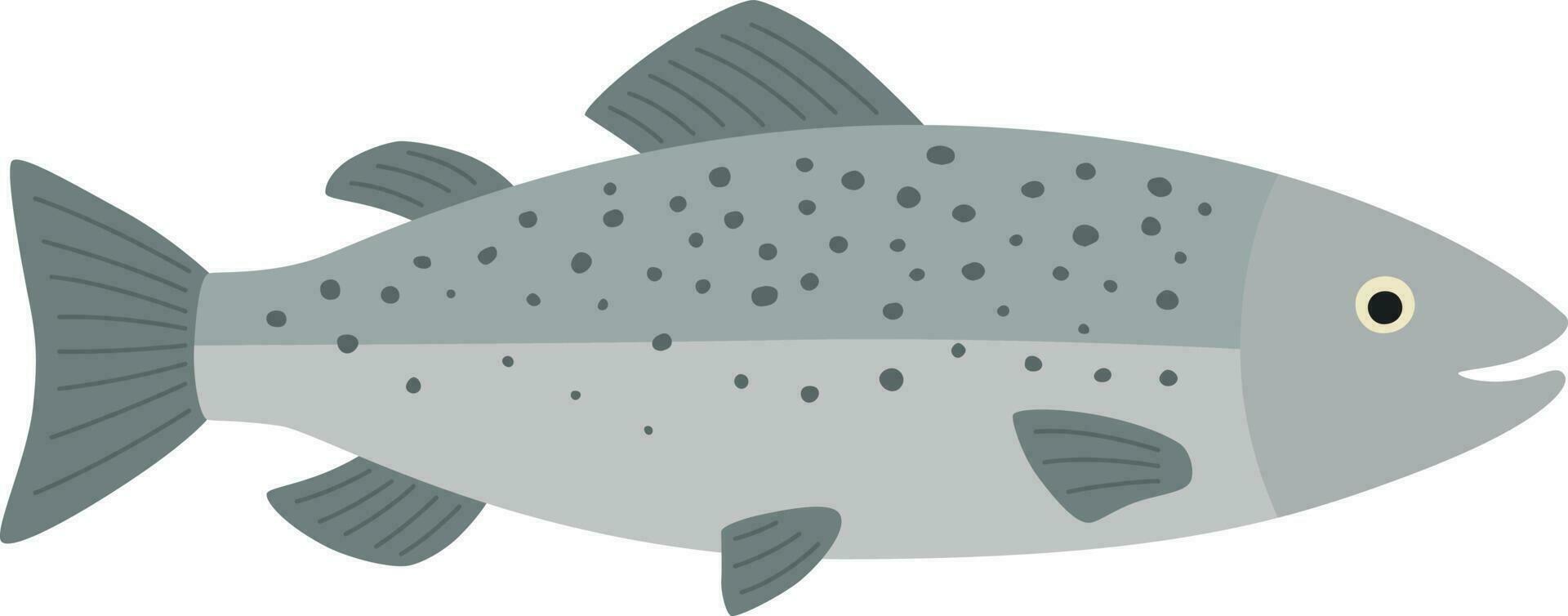 Lachs Fisch Karikatur Illustration vektor