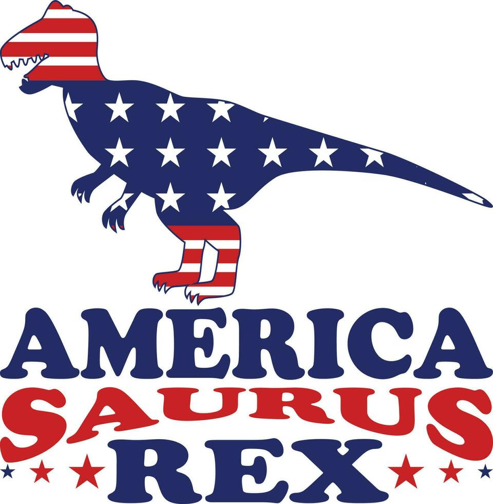 Amerika saurus rex t-shirt design vektor
