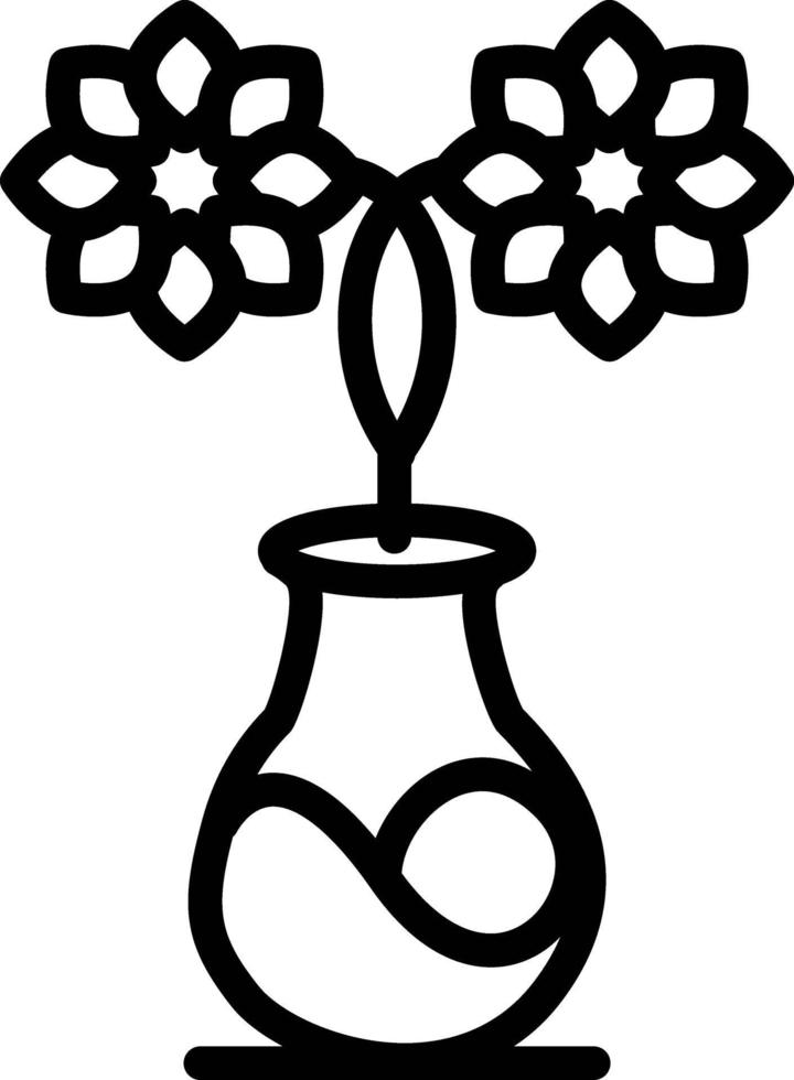 Liniensymbol für Vase vektor